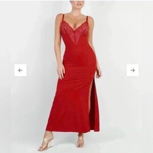 NWT POPILUSH Shapewear Dress Lace Slip
Split Maxi SIZE L